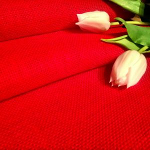 RED Dyed HESSIAN 100% JUTE Fabric Sacking Material - 10oz Fine Natural Burlap for Wedding, Table Runner, Curtains - 150cm or 59" Wide
