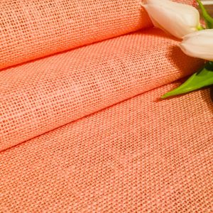 SALMON Pink Dyed HESSIAN 100% JUTE Fabric Sacking Material 10oz Fine Natural Burlap for Wedding, Table Runner, Curtains - 150cm or 59" Wide