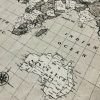 Teflon Waterproof World Map Tablecloth PU Coated Outdoor Fabric For Cushion, Gazebo, Tables, Beach - 55"/140cm Wide - GREY - Image 3