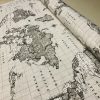 Teflon Waterproof World Map Tablecloth PU Coated Outdoor Fabric For Cushion, Gazebo, Tables, Beach - 55"/140cm Wide - GREY - Image 4