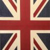 UK & USA Banner  Retro Flag Linen Look Heavy Jacquard Gobelin Upholstery Cotton Cushion Panel Fabric - Sold By The Panel - Image 3