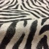 Zebra Black Stripes Print Designer Linen Look Cotton Fabric Furnishing Curtain Upholstery Dressmaking Material 110"/280cm EXTRA Wide