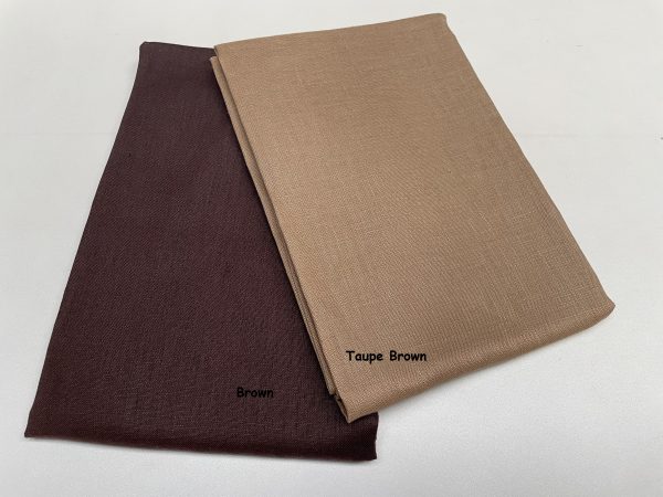 Pure Plain Soft Linen Fabric Material -  100% Linens Textile for Home Decor, Curtains, Clothes - 140cm wide - Plain BROWN - Image 4