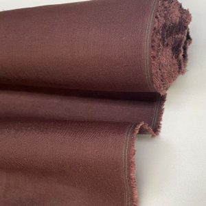 Pure Plain Soft Linen Fabric Material -  100% Linens Textile for Home Decor, Curtains, Clothes - 140cm wide - Plain BROWN