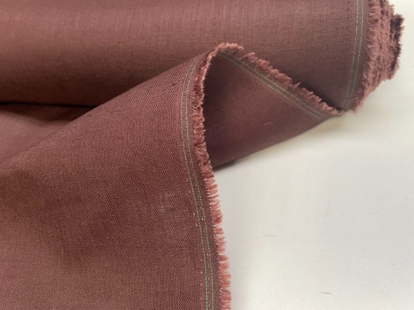 Pure Plain Soft Linen Fabric Material -  100% Linens Textile for Home Decor, Curtains, Clothes - 140cm wide - Plain BROWN - Image 2
