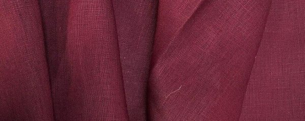 Pure Plain Soft Linen Fabric Material -  100% Linens Textile for Home Decor, Curtains, Clothes - 140cm wide - Plain BURGUNDY Red - Image 3