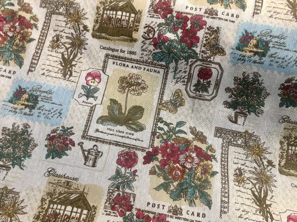Cotton Linen Blend Collection Mix Fabrics Natural Printed Hessian Jute Material Home Decor Curtain Upholstery- 59"/150cm Wide Canvas - Image 7
