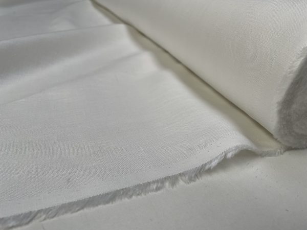 Pure Plain Soft Linen Fabric Material - 100% Linens Textile for Home Decor, Curtains, Clothes - 140cm wide - Plain CREAM - Image 2