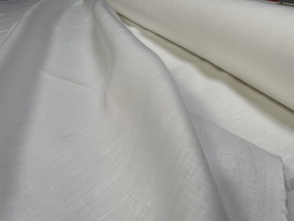 Pure Plain Soft Linen Fabric Material - 100% Linens Textile for Home Decor, Curtains, Clothes - 140cm wide - Plain CREAM