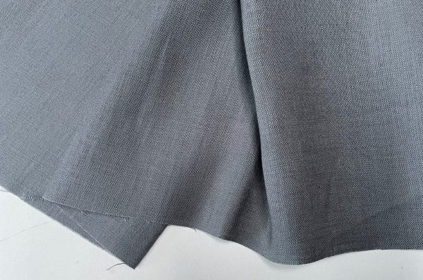 Pure Plain Soft Linen Fabric Material - 100% Linens Textile for Home Decor, Curtains, Clothes - 140cm wide - Plain CHARCOAL GREY