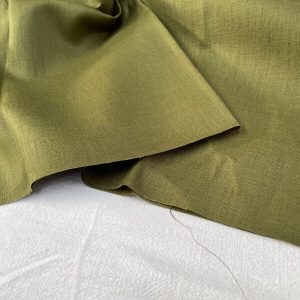 Pure Plain Soft Linen Fabric Material -  100% Linen for Home Decor, Curtains, Clothes - 140cm wide - Plain Khaki Green Linen