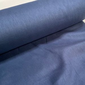 Pure Plain Soft Linen Fabric Material -  100% Linen for Home Decor, Curtains, Clothes - 140cm wide - Plain Navy Blue