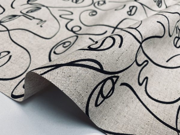 Picasso Faces Digitally Printed Fabric Furnishing Curtain Upholstery Dressmaking Cotton Material 110" or 280cm EXTRA Wide Canvas - Image 6