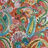 RED Paisley Fabric Summer Digitally Printed Floral Material Home Decor Curtain Upholstery 140cm or 55" wide - Multicoloured - Image 3
