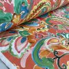RED Paisley Fabric Summer Digitally Printed Floral Material Home Decor Curtain Upholstery 140cm or 55" wide - Multicoloured - Image 4