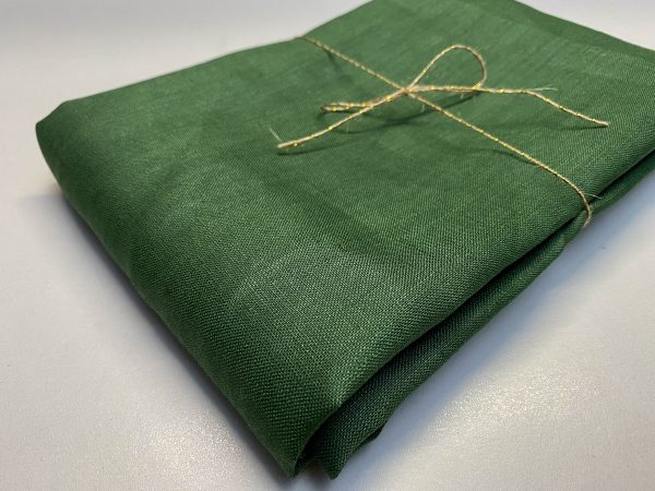 Pure Plain Soft Linen Fabric Material -  100% Linen for Home Decor, Curtains, Clothes - 140cm wide - Plain GREEN