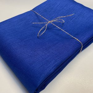 Pure Plain Soft Linen Fabric Material -  100% Linen for Home Decor, Curtains, Clothes - 140cm wide - Plain ROYAL BLUE