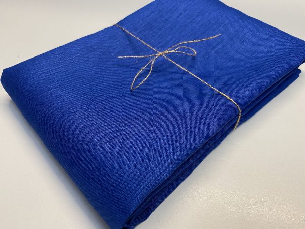 Pure Plain Soft Linen Fabric Material -  100% Linen for Home Decor, Curtains, Clothes - 140cm wide - Plain ROYAL BLUE