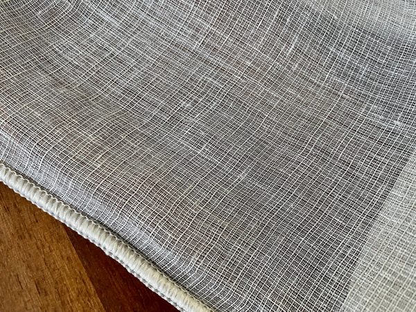 CREAM Inbetween Voile Tulle Organza Fabric Linen Look Sheer Curtains Net With Lead Cord Weight Base - 280cm EXTRA Wide - Image 3