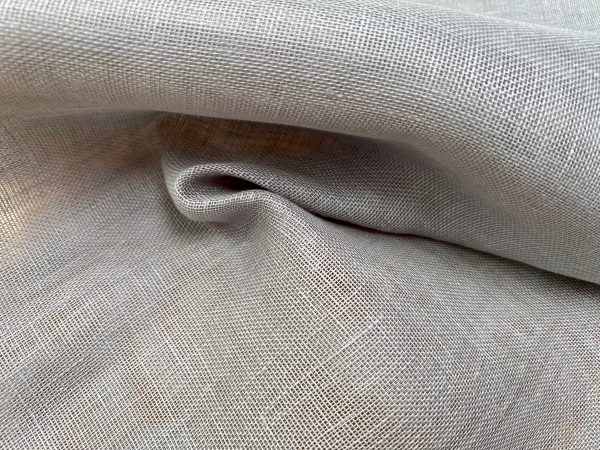 Extra Wide 100% Linen Fabric - Soft Linen Material for Home Decor, Curtains, Clothes - 118"/ 300cm wide - Plain GREY