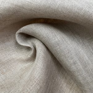 Extra Wide 100% Linen Fabric - Soft Linen Material for Home Decor, Curtains, Clothes - 118"/ 300cm wide - Plain NATURAL