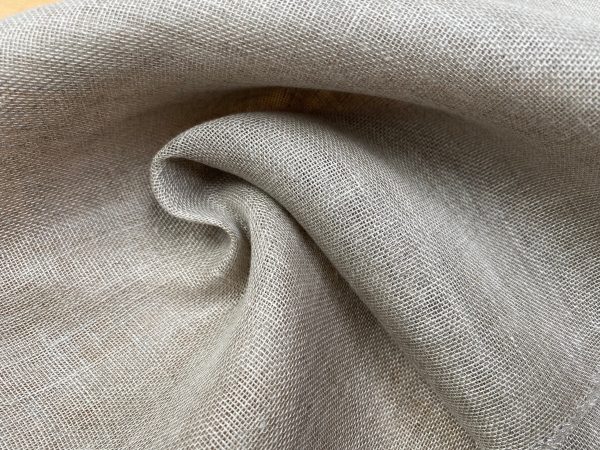 Extra Wide 100% Linen Fabric - Soft Linen Material for Home Decor, Curtains, Clothes - 118"/ 300cm wide - Plain NATURAL