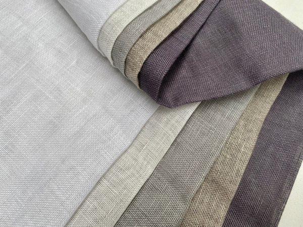 Extra Wide 100% Linen Fabric - Soft Linen Material for Home Decor, Curtains, Clothes - 118"/ 300cm wide - Plain NATURAL - Image 4