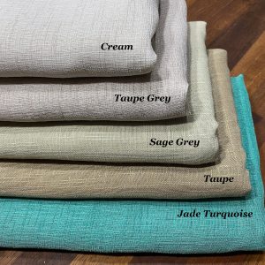 Inbetween Voile Tulle Organza Fabric Linen Look Sheer Curtains Net With Lead Cord Weight Base Solid Plain Colour - 280cm EXTRA Wide