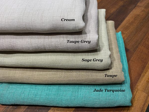 Inbetween Voile Tulle Organza Fabric Linen Look Sheer Curtains Net With Lead Cord Weight Base Solid Plain Colour - 280cm EXTRA Wide