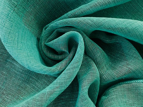 Inbetween Voile Tulle Organza Fabric Linen Look Sheer Curtains Net With Lead Cord Weight Base Solid Plain Colour - 280cm EXTRA Wide - Image 5