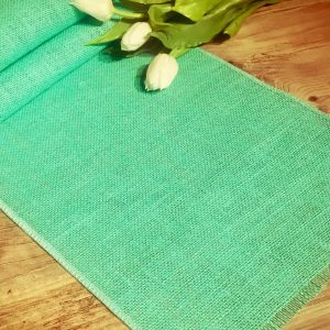 MINT GREEN Rustic Burlap Jute Runners For Events, Weddings, Home - Jute Hessian Table Runner - 12'' or 30cm Wide