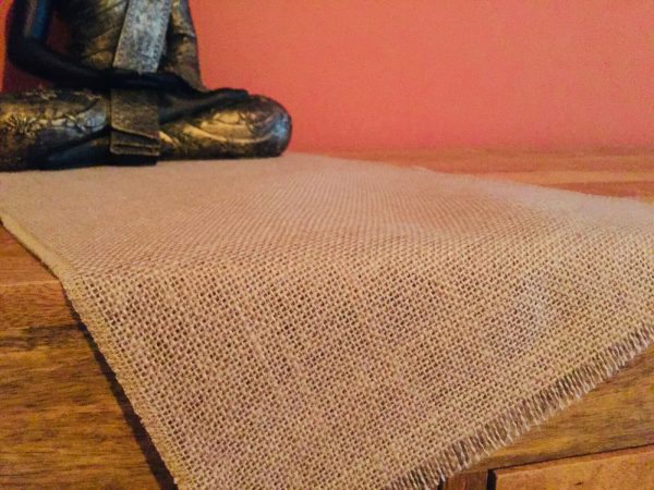 NATURAL Rustic Burlap Jute Runners For Events, Weddings, Home - Jute Hessian Table Runner - 12'' or 30cm Wide