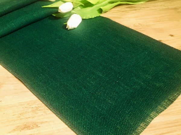 PETROL GREEN Rustic Burlap Jute Runners For Events, Weddings, Home - Jute Hessian Table Runner - 12'' or 30cm Wide