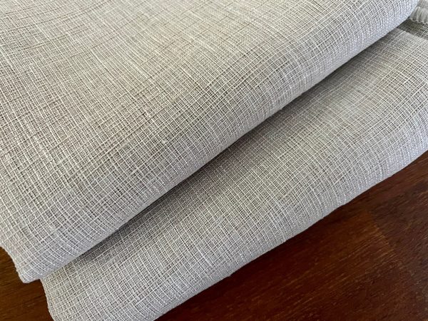 TAUPE GREY Inbetween Voile Tulle Organza Fabric Linen Look Sheer Curtains Net With Lead Cord Weight Base - 280cm EXTRA Wide - Image 4