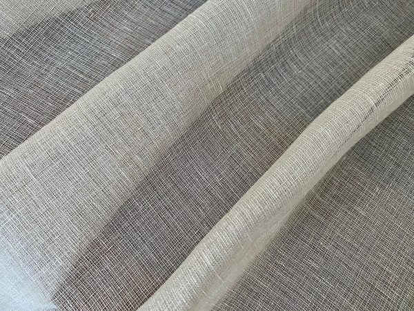TAUPE GREY Inbetween Voile Tulle Organza Fabric Linen Look Sheer Curtains Net With Lead Cord Weight Base - 280cm EXTRA Wide - Image 6