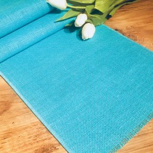 TURQUOISE Rustic Burlap Jute Runners For Events, Weddings, Home - Jute Hessian Table Runner - 12'' or 30cm Wide