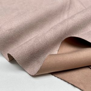 Beige BLACKOUT Faux Suede Polyester Fabric For Curtains Upholstery Material - 110"/280cm Wide