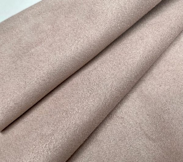 Beige BLACKOUT Faux Suede Polyester Fabric For Curtains Upholstery Material - 55"/140cm Wide