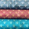 Diamond Art Deco Rhombus Damask Peacock Fan Fabric - Furnishing, Curtains, Upholstery Material - 55"/140cm Wide - Turquoise & Gold - Image 7