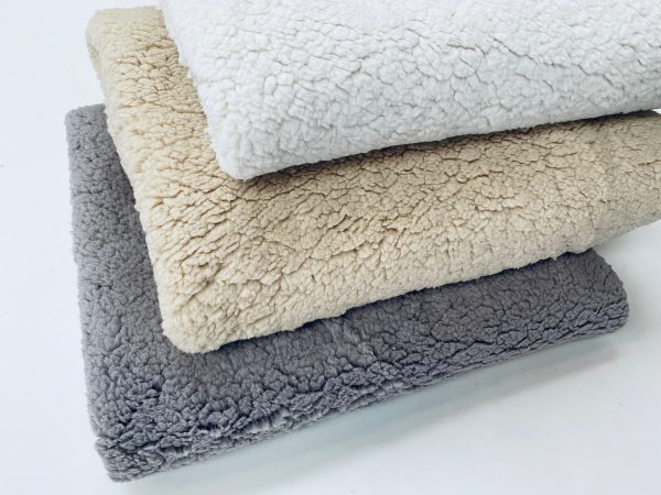 Sherpa Fleece Fabric Super Soft Stretch Material Home Decor Upholstery Dressmaking - 64"/165 cm Wide - CREAM - Image 3
