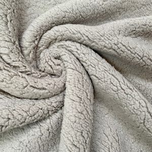 Sherpa Fleece Fabric Super Soft Stretch Material Home Decor Upholstery Dressmaking - 64"/165 cm Wide - GREY