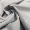 Silver Grey Stone Washed Pure Plain Linen Fabric Material - 100% Linens Home Decor Bedding Clothes Curtains - 55" 140cm Wide - Image 2