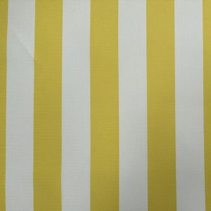 Yellow & White Striped DRALON Outdoor Fabric Acrylic Teflon Waterproof Upholstery Material For Cushion Gazebo Beach - 125"/320cm Wide