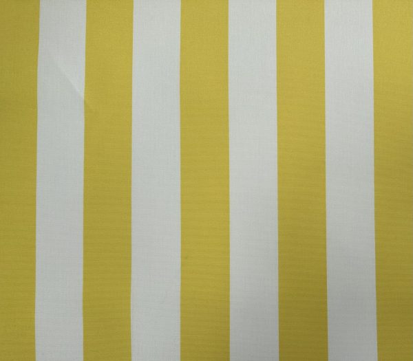Yellow & White Striped DRALON Outdoor Fabric Acrylic Teflon Waterproof Upholstery Material For Cushion Gazebo Beach - 63"/160cm Wide - Image 2