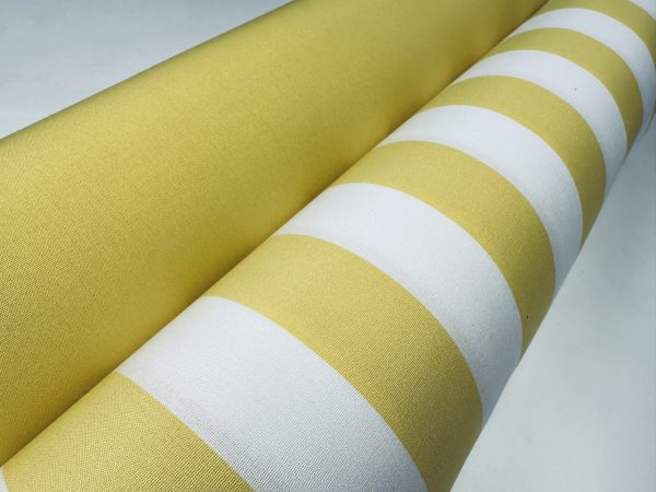 Yellow Plain DRALON Outdoor Fabric Solid Acrylic Teflon Waterproof Upholstery Material For Cushion Gazebo Beach - 125"/320cm Extra Wide - Image 2