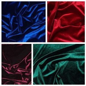 Velvet Decor Fabric Soft Strong Velour 2 Way Stretch Material - Home Decor, Curtains, Upholstery, Dress - 160cm Wide