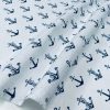 Small Anchor Fabric - Curtains, Upholstery, Dress Material - Ocean Marine Design - 140 cm Wide Textile - White - Image 3
