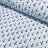 Small Anchor Fabric - Curtains, Upholstery, Dress Material - Ocean Marine Design - 140 cm Wide Textile - White - Image 4