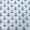 Small Anchor Fabric - Curtains, Upholstery, Dress Material - Ocean Marine Design - 140 cm Wide Textile - White - Image 6