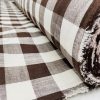 DARK BROWN & White Gingham Linen Checked Linen Fabric Plaid Material Buffalo Check Cotton Yarn Tartan - 59" or 150cm wide - Image 4